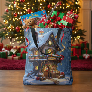 ウィスキカル サンタの工房 クリスマス トートバッグ