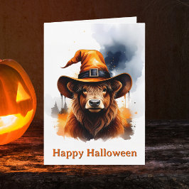 ウィスキカル ハイランドコウ オレンジウィッチハット ハロウィン カード