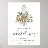 ウィスキッ遠くにクキッチンブライダルシャワーウェルカムサイン ポスター (正面)