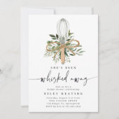 ウィスキッ遠くにクキッチンQRコードブライダルシャワー 招待状 (正面)