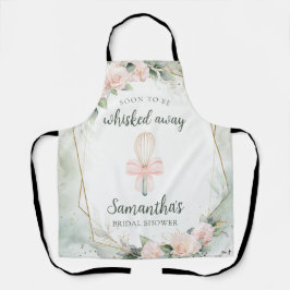 ウィスキッ遠くにクピンクフローラブライダルシャワープレゼント エプロン