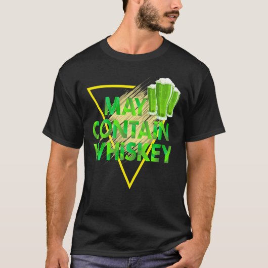 ウィスキーおもしろいアイリッシュビールSt. Patrick Sが入っている可能性 Tシャツ (正面)
