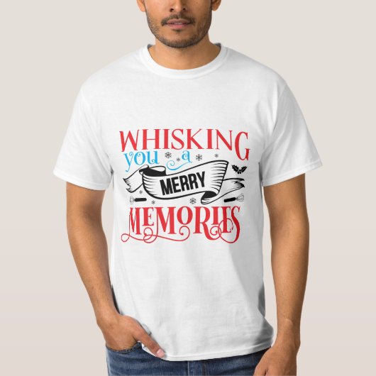 ウィスキーであなたに楽しいクリスマスを Tシャツ (正面)