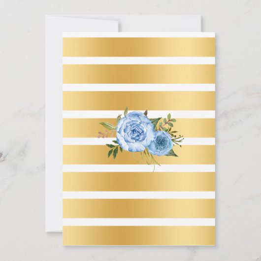 ウィスキーとワインを飲む前に私はウェディングシャワーブルー 招待状 (裏面)