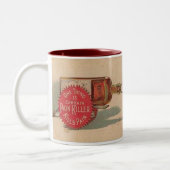 ウィスキーと船で新しい海軍の鎮痛剤のサイン ツートーンマグカップ (左)