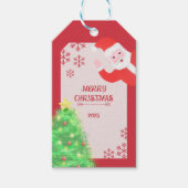 ウィスキーなサンタクロースのモミの木 メリークリスマス ギフトタグ (正面)