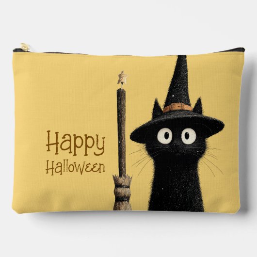 ウィスキーな黒猫 ハッピーハロウィン アクセサリーポーチ (正面)