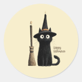 ウィスキーな黒猫 ハッピーハロウィン ラウンドシール