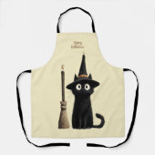 ウィスキーな黒猫 ハッピー ハロウィン エプロン (正面)