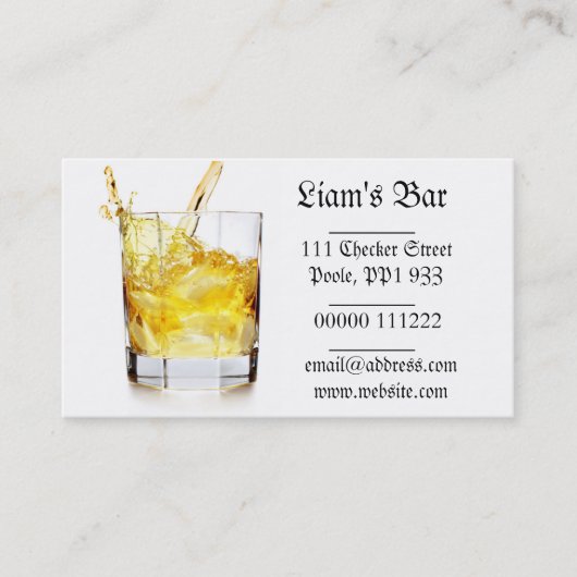 ウィスキーのしぶきの名刺 名刺 (正面)