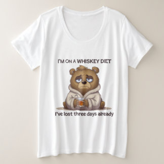 ウィスキーのせいじゃない、三日も経っちゃったよ  プラスサイズTシャツ