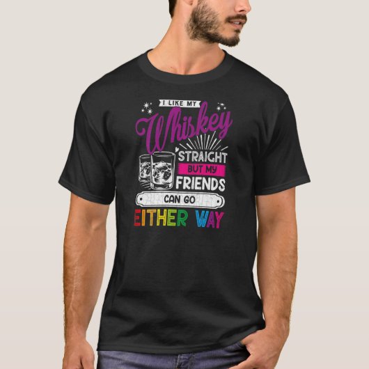 ウィスキーのような女性ストレートLgbtqレズビアンPri Tシャツ (正面)