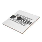 ウィスキーのタンゴはガラス-航空フォックストロットを踊ります タイル (側面)