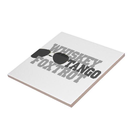 ウィスキーのタンゴはガラス-航空フォックストロットを踊ります タイル (側面)