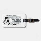 ウィスキーのタンゴはユーモア-航空フォックストロットを踊ります ラゲッジタグ (正面横)