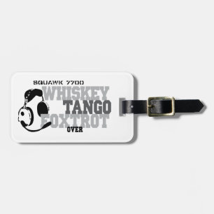 ウィスキーのタンゴはユーモア-航空フォックストロットを踊ります ラゲッジタグ