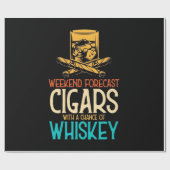 ウィスキーのチャンスと週末の葉巻 ラッピングペーパー (フラット)