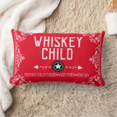 ウィスキーの児童の赤い枕w/Vintage収集品 ランバークッション (ブランケット)