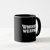 ウィスキーの天気 面白いアルコール名言 マグカップ (正面右)