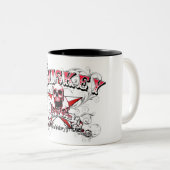 ウィスキーの女の子のスカルのマグ ツートーンマグカップ (正面右)