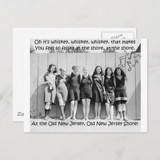 ウィスキーは古いNJの海岸で楽しめる ポストカード (正面/裏面)