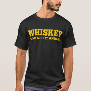 ウィスキーは私の精神動物です Tシャツ