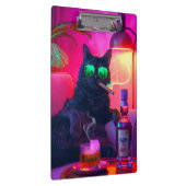 ウィスキーを飲む紳士猫 | おもしろいバー クリップボード (右)