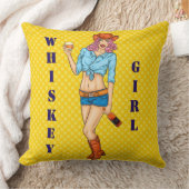 ウィスキーガール装飾用クッション クッション (ブランケット)