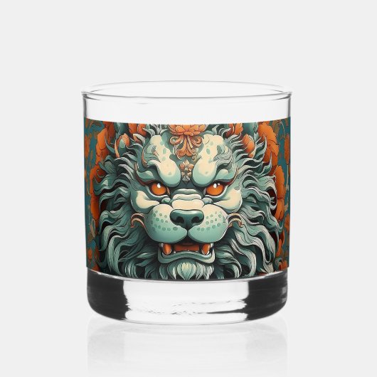 ウィスキーグラスのインフルエンザライオン ウイスキーグラス (正面)