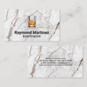 ウィスキーグラス | ホワイトマーブル 名刺 (正面/裏面)