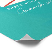 ウィスキーサワートロピックターコイズレトロ ポスター (角)