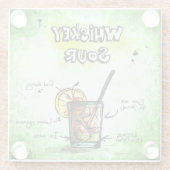 ウィスキーサワードリンクレシピ ガラスコースター (裏面)