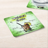 ウィスキーサワードリンクレシピ スクエアペーパーコースター (アングル)