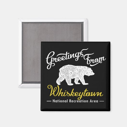 ウィスキータウン国立レクリエーションエリアベア マグネット (正面/裏面)