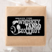 ウィスキータンゴフォクストロット – 航空ユーモア ラベル (インサイチュ)