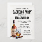 ウィスキーバチュラーパーティ招待状 招待状 (正面/裏面)