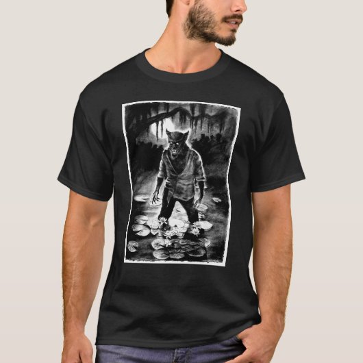 ウィスキーベイの怪物は人間に化けた Tシャツ (正面)