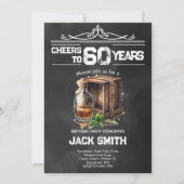 ウィスキー大人の誕生日パーティーの招待状 招待状 (正面)