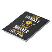 ウィスキー好き私の喫煙者3人バーベキューおもしろいー ノートパッド (回転)