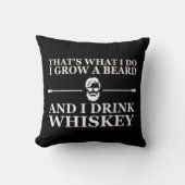 ウィスキー引用文おもしろいの髭のことわざ クッション (正面)