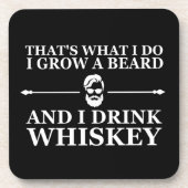 ウィスキー引用文おもしろいの髭のことわざ コースター (正面)