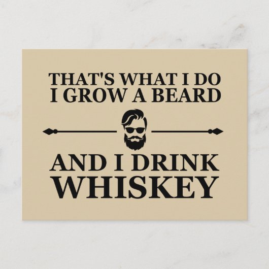 ウィスキー引用文おもしろいの髭のことわざ シーズンポストカード (正面)