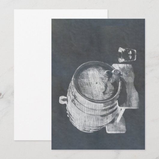 ウィスキー樽 招待状 (正面/裏面)