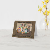 ウィスキー素晴らしの年齢の良い男性のクラシック誕生日 カード (黄色い花)