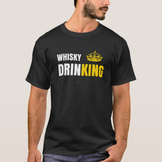 ウィスキー飲みキングクラウンおもしろいデイ飲みバー Tシャツ