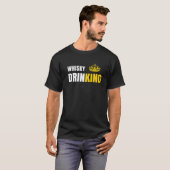 ウィスキー飲みキングクラウンおもしろいデイ飲みバー Tシャツ (正面フル)