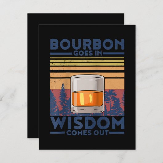 ウィスキー·バーボンがウィズダム·アウ来トへ サンキューカード (正面/裏面)