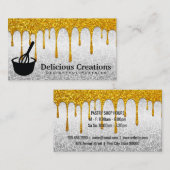 ウィスクアイコン |金ゴールドグリッター 名刺 (正面/裏面)
