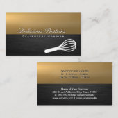 ウィスクアイコン |金ゴールドダークメタル 名刺 (正面/裏面)