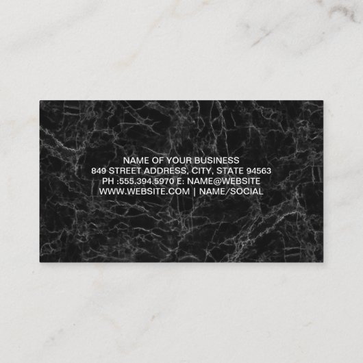 ウィスクアイコン |金箔大理石 名刺 (裏面)